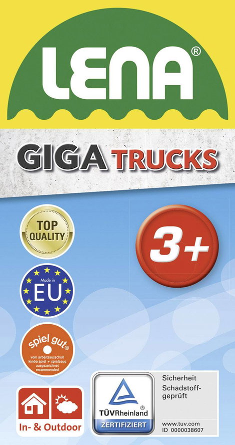 Lena GIGA TRUCKS darus teherautó sárga 5. kép