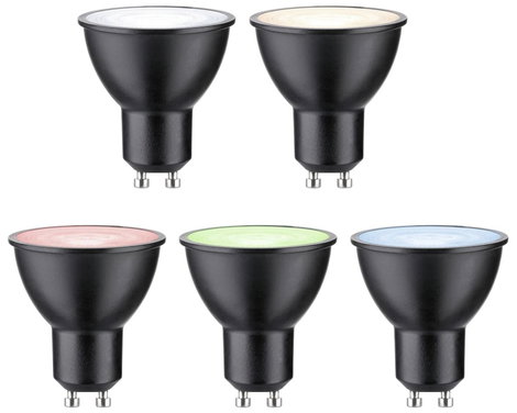 29153 Paulmann Home LED-es fényforrás GU10 EEK: F (A - G) 4.8 W RGBW Fekete (matt) 4. kép