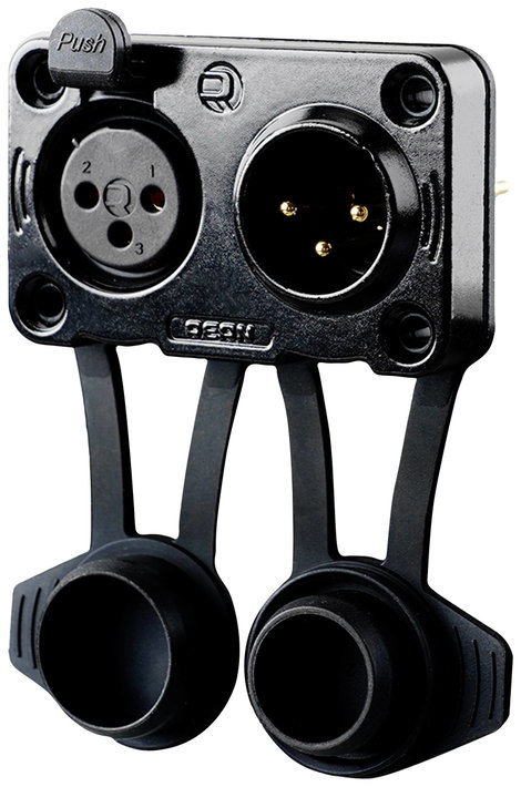 Rean AV RRX3MF-Z-012-1 XLR csatlakozó Dugó, beépíthető, Alj, beépíthető Pólusszám: 3 Fekete 1 db