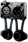 Rean AV RRX3MF-Z-012-1 XLR csatlakozó Dugó, beépíthető, Alj, beépíthető Pólusszám: 3 Fekete 1 db bélyegkép