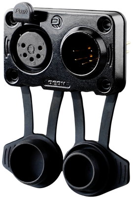 Rean AV RRX5MF-Z-012-1 XLR csatlakozó Dugó, beépíthető, Alj, beépíthető Pólusszám: 5 Fekete 1 db