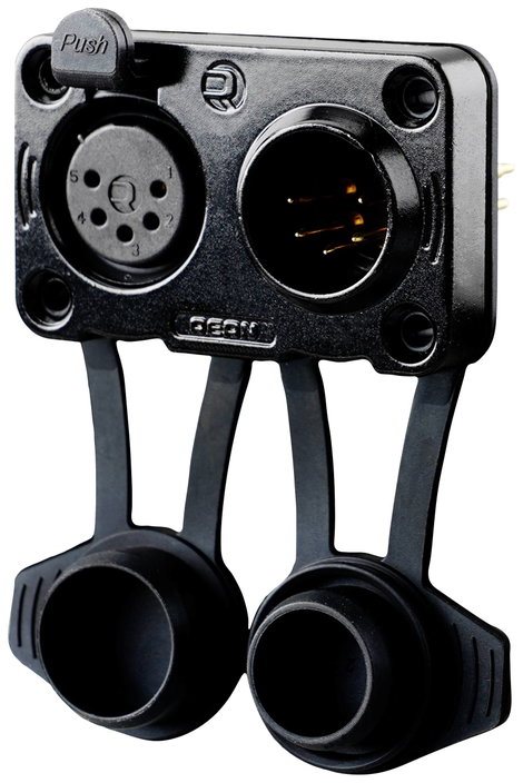 Rean AV RRX5MF-Z-012-1 XLR csatlakozó Dugó, beépíthető, Alj, beépíthető Pólusszám: 5 Fekete 1 db