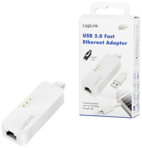 LogiLink UA0144B Hálózati adapter 100 MBit/s USB 2.0, RJ45 8. kép