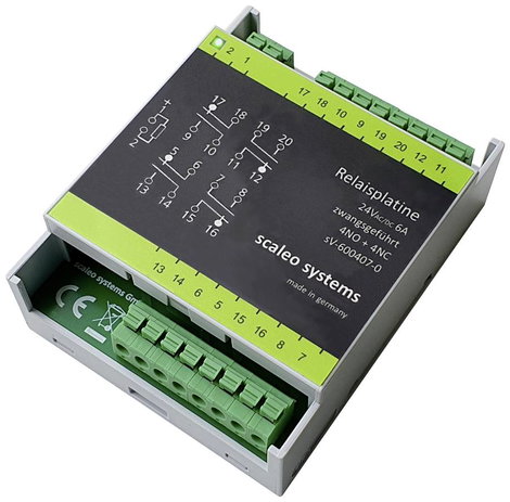 scaleo systems Biztonsági relé Póluscsere ellen védő diódával, LED-del, Házzal 1 db Typ 24V 4-fach 4 2. kép