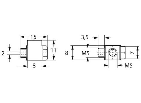 Kendrion 50121 #####Schwenkverschraubung Külső menet M5 1 db 2. kép