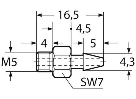 Kendrion 50704 #####Schlauchtülle 8 bar (max) Külső menet M5 1 db 2. kép