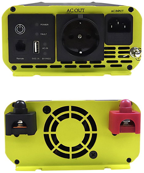 ProUser Inverter PSI1000TX 1000 W 12 V - 230 V/AC Távirányítóval, USV funkció, Hálózati előtét kapcs 3. kép