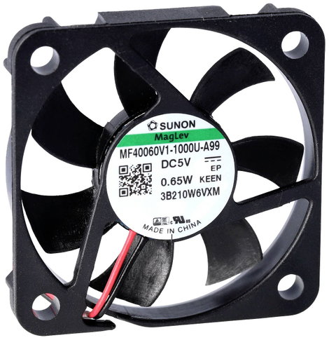 Sunon MF40060V2-1000U-A99 Axiális ventilátor 5 V/DC 9.34 m³/óra (H x Sz x Ma) 6 x 40 x 40 mm