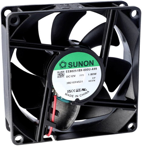 Sunon EF80251B3-1000U-A99 Axiális ventilátor 12 V/DC 56.05 m³/óra (H x Sz x Ma) 25 x 80 x 80 mm