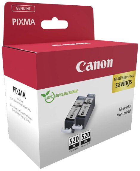 Canon Tinta PGI-520BK Twin Pack Eredeti Dual Fekete 2932B019 2. kép