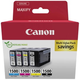 Canon Tinta PGI-1500 Eredeti Kombinált csomag Fekete, Cián, Bíbor, Sárga 9218B006