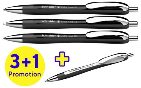 Schneider Schreibgeräte 4 db Slider Rave XB 132584 Golyóstoll 0.7 mm Írás színe: Kék N/A