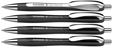 Schneider Schreibgeräte 4 db Slider Rave XB 132584 Golyóstoll 0.7 mm Írás színe: Kék N/A 2. kép
