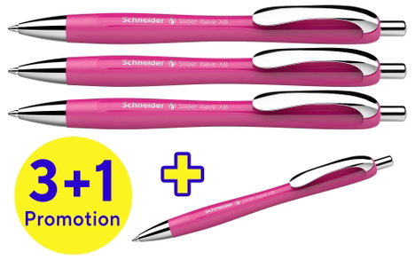 Schneider Schreibgeräte 4 db Slider Rave XB 132554 Golyóstoll 0.7 mm Írás színe: Kék N/A