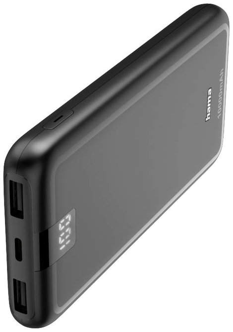 Hama Powerbank 10000 mAh Fast Charge LiPo Antracit