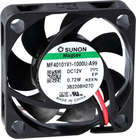 Sunon EF40101B1-1000U-A99 Axiális ventilátor 12 V/DC 13.58 m³/óra (H x Sz x Ma) 10 x 40 x 40 mm
