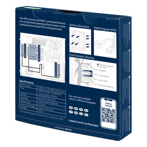 Arctic F12 Számítógépház ventilátor Fekete (Sz x Ma x Mé) 120 x 25 x 120 mm 6. kép