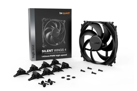 BeQuiet SILENT WINGS 4 Számítógépház ventilátor Fekete (Sz x Ma x Mé) 140 x 25 x 140 mm 5. kép