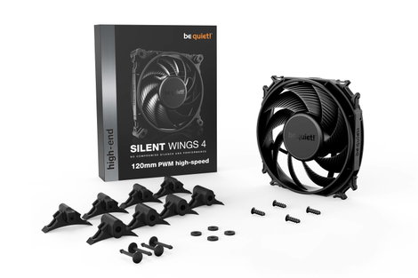 BeQuiet SILENT WINGS 4 Számítógépház ventilátor Fekete (Sz x Ma x Mé) 120 x 25 x 120 mm 5. kép