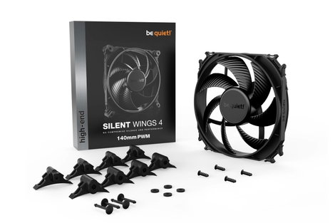 BeQuiet SILENT WINGS 4 Számítógépház ventilátor Fekete (Sz x Ma x Mé) 140 x 25 x 140 mm 5. kép