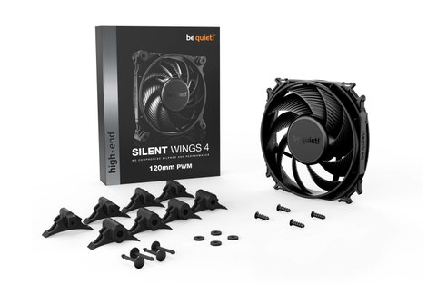 BeQuiet SILENT WINGS 4 Számítógépház ventilátor Fekete (Sz x Ma x Mé) 120 x 25 x 120 mm 5. kép