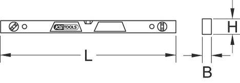 KS Tools 204.5471 2045471 Villanyszerelő vízmérték Mágnessel 600 mm 0.5 mm 3. kép
