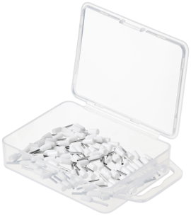 TRU COMPONENTS TC-11991852 Csatlakozó hüvely 0.5 mm² Részlegesen szigetelt Fehér 100 db