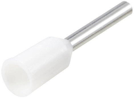 TRU COMPONENTS TC-11991852 Csatlakozó hüvely 0.5 mm² Részlegesen szigetelt Fehér 100 db 2. kép
