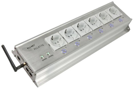Allnet 221638 WiFi elosztó 6 részes Ezüst Hidegkészülék dugó 1 db