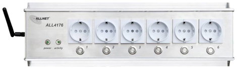 Allnet 221638 WiFi elosztó 6 részes Ezüst Hidegkészülék dugó 1 db 2. kép