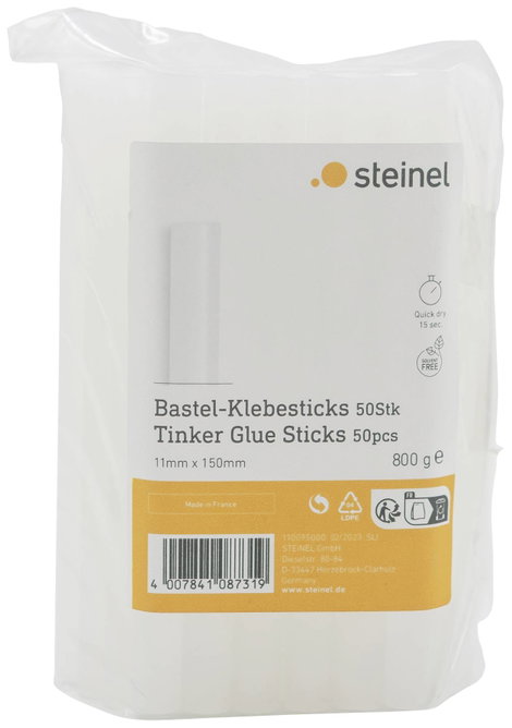 Steinel 087319 Ragasztópisztoly rúd 11 mm 150 mm Átlátszó 800 g 50 db 2. kép