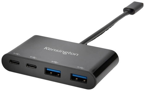 Kensington CH1000 USB-C 4-Port Hub 2+2 port USB 3.0 hub Fekete 2. kép