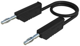 Mérőzsinór, mérővezeték 2db 4mm-es toldható banándugóval 1 mm² PVC, 1m fekete SKS Hirschmann CO MLN 
