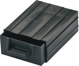 ESD alkatrésztároló doboz, egymásba csúsztatható alkatrésztároló 120 x 87 x 40 mm fekete BJZ C-188 1