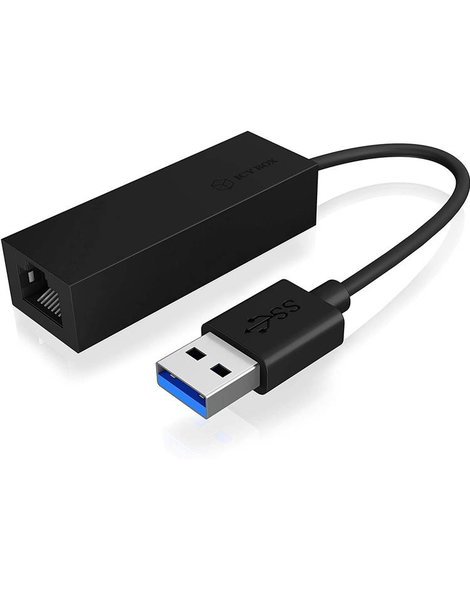 ICY BOX USB 3.0 A-Type zu RJ-45 Ethernet Port Hálózati adapter LAN (10/100/1000 MBit/s), USB 2.0, US
