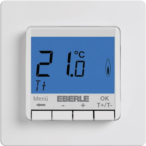 Programozható digitális szobatermosztát, 5 - 30 °C, IP30, Eberle FITNP-3R 527 815 355