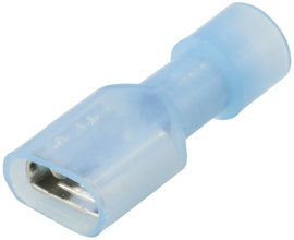 TRU COMPONENTS TC-11599312 Csúszósarus hüvely Dugasz szélesség: 6.3 mm Dugaszolási vastagság: 0.8 mm