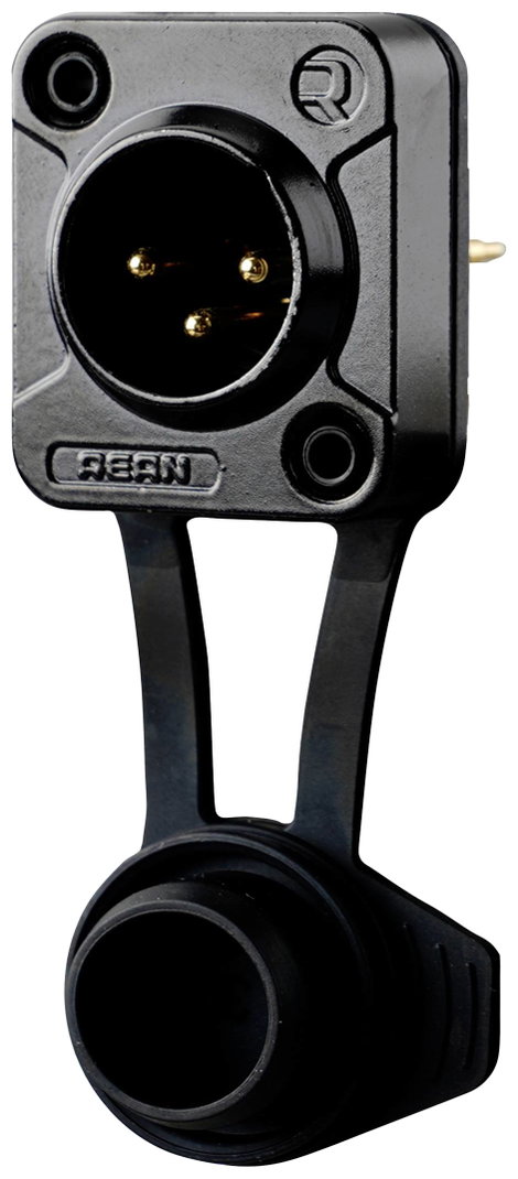 Rean AV RRX3M-Z-012-1 XLR csatlakozó Dugó, beépíthető Pólusszám: 3 Fekete 1 db