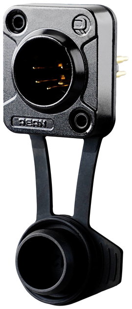 Rean AV RRX5M-Z-012-1 XLR csatlakozó Dugó, beépíthető Pólusszám: 5 Fekete 1 db