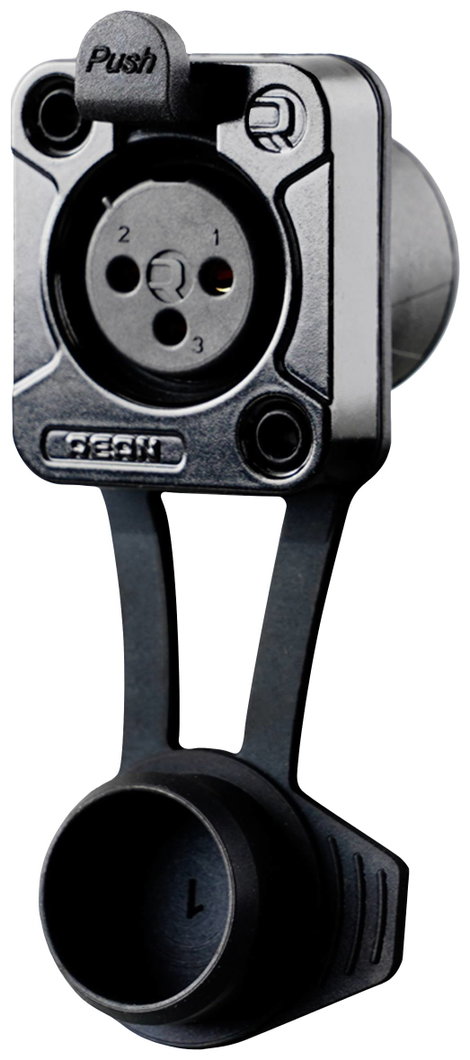 Rean AV RRX3F-Z-012-1 XLR csatlakozó Alj, beépíthető Pólusszám: 3 Fekete 1 db