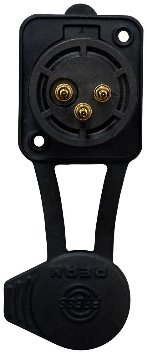 Rean AV RRX3F-Z-012-1 XLR csatlakozó Alj, beépíthető Pólusszám: 3 Fekete 1 db 2. kép
