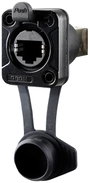 Rean AV RJ45 átvezetés, IP65 légmentes RRE8F-Z-010-1 Alj, beépíthető Fekete 1 db bélyegkép