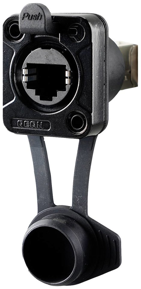 Rean AV RJ45 átvezetés, IP65 légmentes, ömlesztve RRE8F-Z-010-0 Alj, beépíthető Fekete 100 db