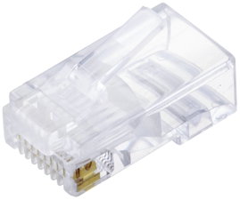 TRU COMPONENTS TRU Components 8P8C RJ45 moduláris csatlakozó TC-10336052 Dugó, egyenes Pólusszám 8P8