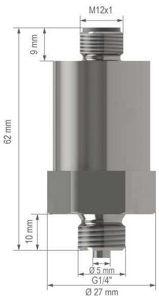 B + B Thermo-Technik Nyomástávadó 1 db 0550 2190-001 M12, 4 pólusú 2. kép