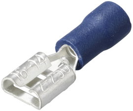 TRU COMPONENTS TC-11894524 Csúszósarus hüvely Dugasz szélesség: 6.3 mm Dugaszolási vastagság: 0.8 mm