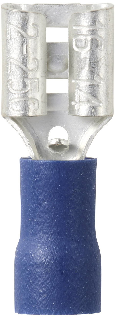 TRU COMPONENTS TC-11894524 Csúszósarus hüvely Dugasz szélesség: 6.3 mm Dugaszolási vastagság: 0.8 mm 3. kép