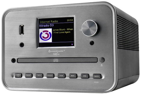 soundmaster ICD1050SW CD lejátszó Ezüst Internetrádió, DAB+, WLAN, USB, Hangfallal 2. kép