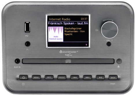 soundmaster ICD1050SW CD lejátszó Ezüst Internetrádió, DAB+, WLAN, USB, Hangfallal 3. kép