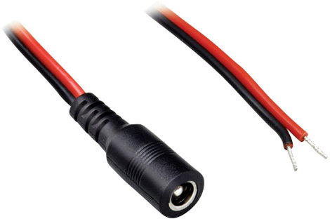 BKL Electronic 075160 Kisfeszültségű csatlakozóvezeték - 5.50 mm 2.10 mm 0.50 m 1 db
